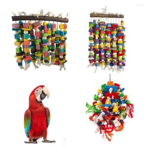 Inne ptaki dostarcza drewniane zabawki duże zabawki Parrot Parrot Akcesoria Big Cage ugryzienie dla afrykańskich szarych sterek cockatoos