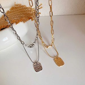 Anhänger Halsketten JWER Vintage Mehrschichtige Münzkette Damen Gold Silber Mode Porträt Stubby Punk Halskette Schmuck G220524