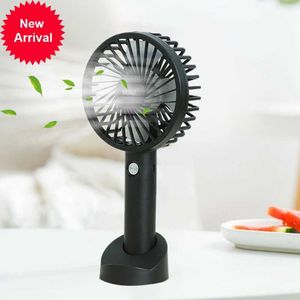 New Portable USB Rechargeable Fan Mini Handheld Air Cooling Fan Desktop Ventilation Fan With Base 3 Modes For Travel Outdoor Cooler