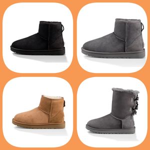 Designer Mulheres Botas Chestnut Alto Baixo Preto Cinza Marinho Azul Pelúcia Moda Tornozelo Bota Curta Senhora Botas Mulheres Neve Inverno Sapatos Quentes EUR 36-41