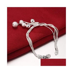 Charm Armband Sterling Sier Plated Small O Hanging Sand Light Bead Armband GSSB243 Fashion 925 Plate Jewelry Drop Delivery DH4P9