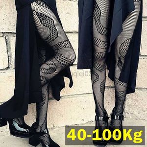 Socken Strumpfwaren Sexy Schlangenstrumpfhose Damenstrümpfe Punk Netzstrumpfhose Harajuku Evil Snake Jacquard Strumpf Schwarz Mesh Body Socken Leggings Y23