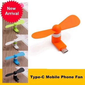 New Creative Portable Micro Mini Fan Mobile Phone Mini Fan Charging Treasure Fan USB Gadget Cooling Fans For Type-C Android USB-C