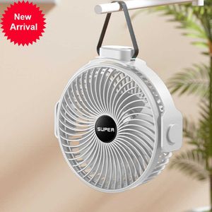 Nuovo mini ventilatore ricaricabile USB 360 rotazione 3 ingranaggi Ventilatore da soffitto Ventilatore da tavolo Ventilatore da appendere portatile per tenda da campeggio Outdoor Home