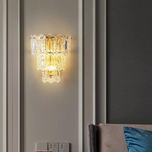 Vägglampor alla kopparljus lyx postmodern lamp sovrum vardagsrum kreativa minimalistiska nordiska trappuppgångar