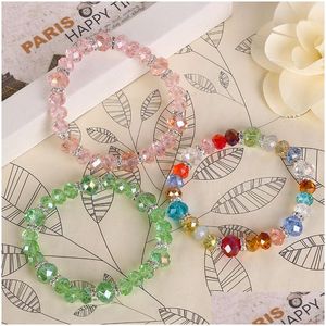 Chain Brand Crystal Bracelet Beaded Jewelry Artificial Female Fb543 Mix Order 20 Pieces A Lot Link Drop Delivery Bracelets Dhkoq