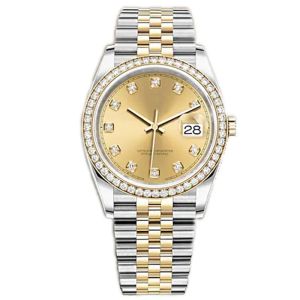 WACKBR U MM Automatiska mekaniska mensklockor REZEL Rostfritt stål Kvinnor Diamond Lady Watch Waterproof Luminous armbandsur