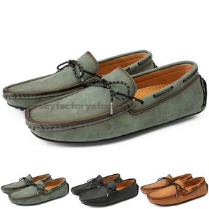 Modische Herren-Freizeitschuhe, bequem, atmungsaktiv, für den täglichen Gebrauch, Leder, Scrub Hundred, Freizeit, Schwarz, Slip-on-Mann, faule Überschuhe, Turnschuhe, Jogging-Walking-Schuh B065