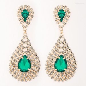 Orecchini WE179 Fashion Women Bridal Teardrop Strass Wedding Jewelry Party Gift