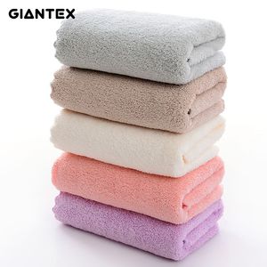 Giantex Coral Velvet Kesme Kenar Havlu Sade Yıkama Yumuşak Yüz Havlusu Ev Polyester Banyo Havlusu Banyo için