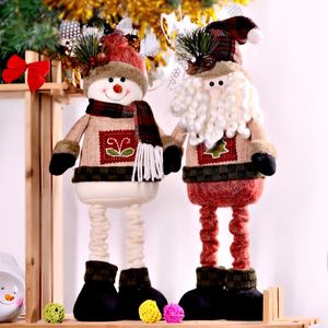 Decorazioni natalizie Merry Xmas Tree Ornaments Santa Snowman Doll Navidad Party Home Desktop Supplies Regali per bambini Giocattolo