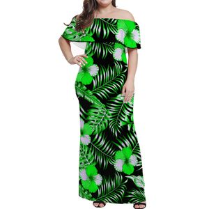 Платья, дропшиппинг, платье с градиентом из полинезийского племени Самоа, длинное платье без бретелек с принтом лотоса, женское сексуальное летнее платье с принтом по запросу