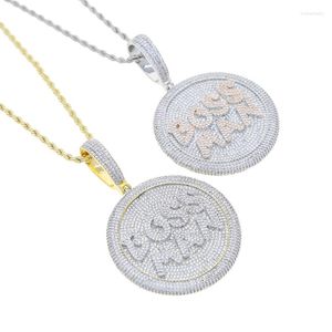 Chains Gold Silver Color Name Man Letters Hip Hop Pendant Chain Bling Zirconia Men's Jewelry Dropship