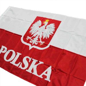 Banner Flags Poland Flag 90*150 CM Polish Eagle Flag Polish Flag White Eagle EU Indoor Outdoor Banner Decorative flag Garden Party Flag G230524