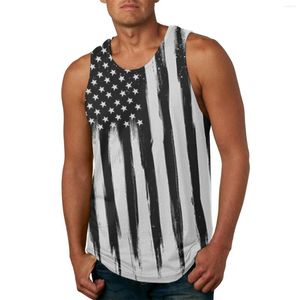 Canotte da uomo Estate Festa dell'indipendenza americana Cotone Stampa 3D Top da uomo casual Oversize