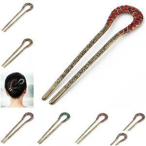 Haarnadeln Damen Panheaded Flower Hairpin And Diamond Head Accessories Hair Pin Gsfz044 Mix Order Drop Delivery Jewelry Hairjewelry Dhnzm