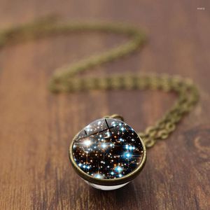 Hänge halsband galax astronomi jorden/sol/jupiter halsband smycken rymd universum mjölk väg män kvinnor fest gåvor