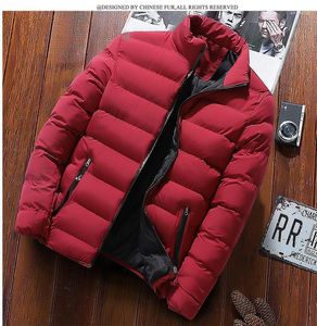 Herrenjacken Große Größe 6XL Blaue Daunenjacke Männer Outdoor Leichte gepolsterte einfarbige dicke Puffermäntel Jungen Schule Wintermantel