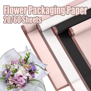 Papel de embalagem 60pcs Bouquet Flower Paper Corean Floral Paper Flor Imperperperate Boxes para Bouquet Translúcia embalagem de presente Diy Craft 230523