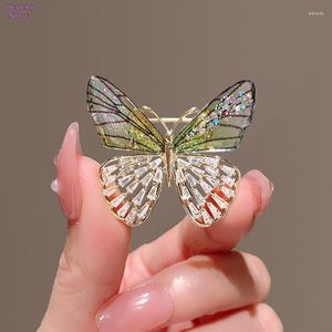 Broches gradiente de moda Crystal Butterfly Broche Lighy Dragonfly Bee for Women Jewelry Accessors Gifts