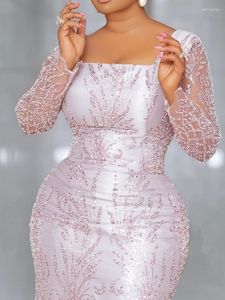 Casual Dresses DPSDE 2023 Ladies Fashionable Closed Waist And Exposed Leg Sexy Long Sleeve Square Neck Embroidered Floral Evening Dress