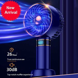 Nova Ventilador elétrico portátil Display Digital Novo USB Desktop Mini Student Portable Tiktok Small Fan Wind Forte e Long resistência