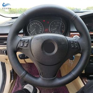 Steering Wheel Covers Braid on Steering Wheel For BMW M Sport 1 3 Series M3 E90 E92 E93 E81 E82 E87 X1 E84 Car Steering Wheel Perforated Leather Cover G230524 G230524