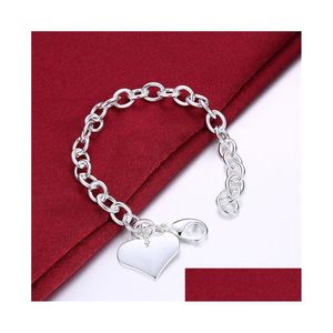 Charm Armelets hjärtkortshaj Buckle 925 Sier 8Inchs GSSB278 Womens Sterling Plated Smycken Armband Drop Delivery DHMQP