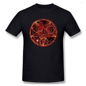 Herren-T-Shirts, Pentagramm-Kunst-Grafik-T-Shirt, Herren-T-Shirt aus 100 % Baumwolle, kurzärmelig