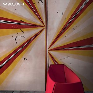 壁紙Masar Blue Red Ray Design Original Mural Living Room el Background Wall Wallpaper Fashion Youth Rongguang