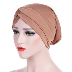 Abbigliamento etnico Hijab Turbanti per le donne Moda Panno elastico multifunzionale India Fronte Croce Cappello Fascia Chemio 163