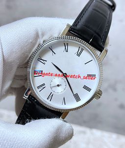 High quality luxury mens dress watches vintage 39mm 5119 6119 independent second hand Clous de Paris case automatic movement leather strap elegant wristwatches