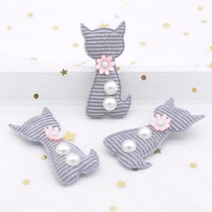 20PSCSewing Notions Tools 10 cute clothes with pearl flower cat decoration used for patching fabric sewing process socks gloves shoes and decal H86 P230524