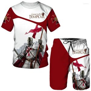 Мужские спортивные костюмы европейские и американские Crusader 3D Set Street Crase Men's Men's Country Sheck Form Shooking Fashion Clothing