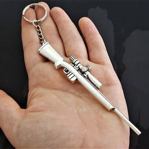 New Fashion Keychain 8*42 mm sniper rifle gun Pendants DIY Men Jewelry Car Key Chain Ring Holder Souvenir For Gift