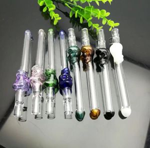 Tubi di fumo Narghilè Bong Glass Rig Oil Water Bong TUgello di aspirazione in vetro con teschio colorato