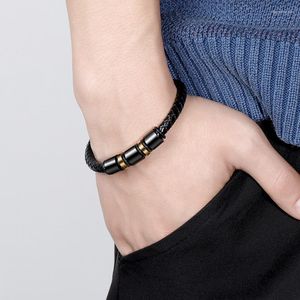 Charm Armband 2023 Trendy Creative Explosive Simple Punk Leather Flätat par Armband Fashion Trend Nisch