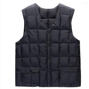 Men's Vests Cotton Padded Vest For Men Winter Thick Warm Streetwear Parka Sleeveless Jacket Casual Button Male Travel Gilet Waistcoat Xl-6xl