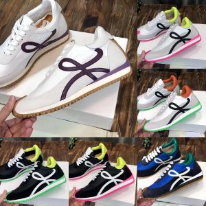 Flow Runner Sneaker Designer Mens Womens Nasual Shoes in Nylon Suede Sneaker with Original Box Fashion Sport Shoes Trainers Luxury