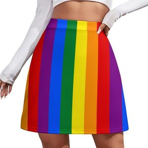 스커트 LGBT 무지개 스커트 여성 게이 프라이드 플래그 프린트 귀여운 미니 여름 거리 패션 하이 허리 대형 캐주얼 A- 라인