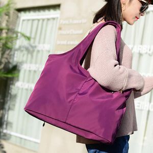 Shoppingväskor kvinnor axelväska lyx handväska designer nylon tote strand casual kvinnlig topphandtag handtag säck femme bolsa feminia