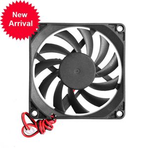 Novo 12V 2 pinos 80x80x10mm PC Computador Sistema CPU Sistema de invasão de calor Fan sem escova 8010