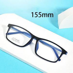 Okulary przeciwsłoneczne Vazrobe 155 mm ograniczone okulary czytania mężczyźni kobiety 150 175 200 250 Czarne okulary ramy męskie okulary tytanowe 8G szerokości twarzy