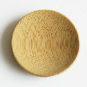 500pcs/działka okrągłe bambusowe przekąski płyty przyprawy naczynia deserowe hurtowe