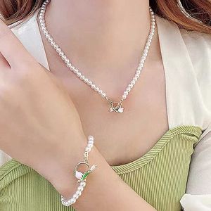 Pendant Necklaces White Pearl Tulip Beaded French Elegant Women's Short Necklace G220524