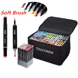 Markers TOUCH Sketching markers Soft brush Marker pen set marker alcoholbased comic drawing animation art supplies 230523