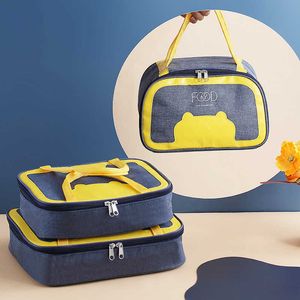 Confezioni zaino in spalla Contenitore per il pranzo caldo in alluminio Contenitore per alimenti portatile per adulti e bambini Bento Cooler Borsa da viaggio isolata per picnic P230524