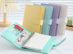 A6 Empty Notebook Binder notepads 19*13cm Loose Leaf Notebooks with Paper PU Faux Leather Cover File Folder Spiral Planners Scrapbook