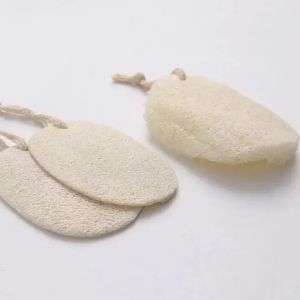 100st Natural Loofah Sponge Bath Shower Body Exfoliators Pads With Hanging Cotton Rope Hushåll NYTT