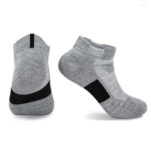 Men's Socks Running Sports Breathable Sock Moisture Wicking Seamless Athletic Short Sweat Deodorant Towel Sox Men